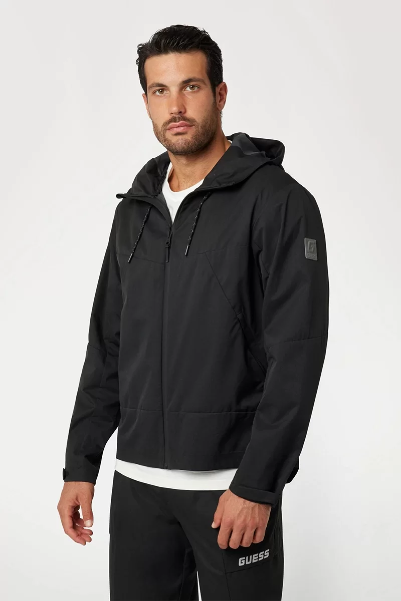 Guess Fawarıs Wınd Jacket Erkek Siyah Ceket Z4BL06WGFP0-H97B