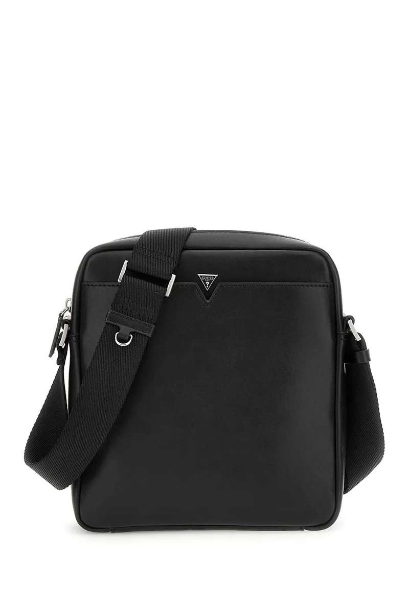 Guess Fırenze Top Zıp Crossbody Erkek Siyah Omuz Çantası HMFISEP4459-BLA