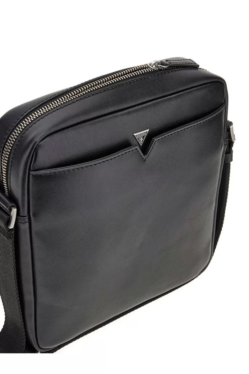 Guess Fırenze Top Zıp Crossbody Erkek Siyah Omuz Çantası HMFISEP4459-BLA