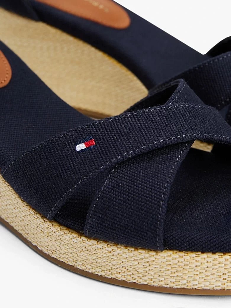 Tommy Hilfiger FLAG CRISS-CROS MID WEDGE ESPAD Kadın  Sandalet FW0FW08481DW6