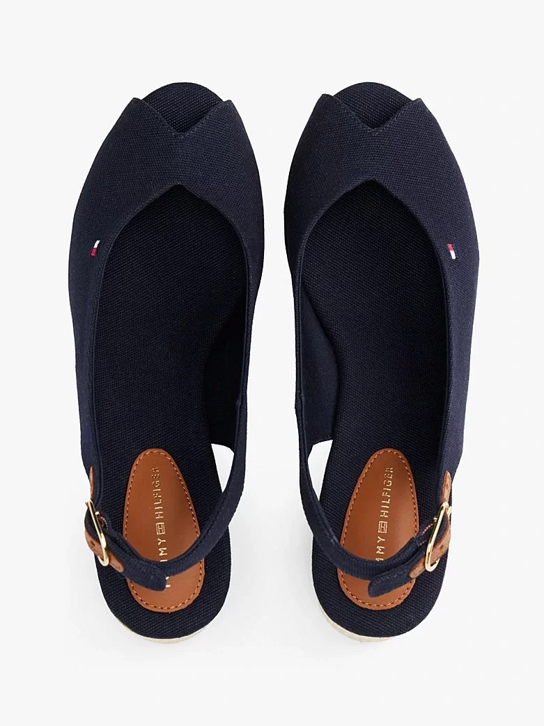 Tommy Hilfiger FLAG MID WEDGE ESPAD SLINGBACK Kadın  Sandalet FW0FW08595DW6