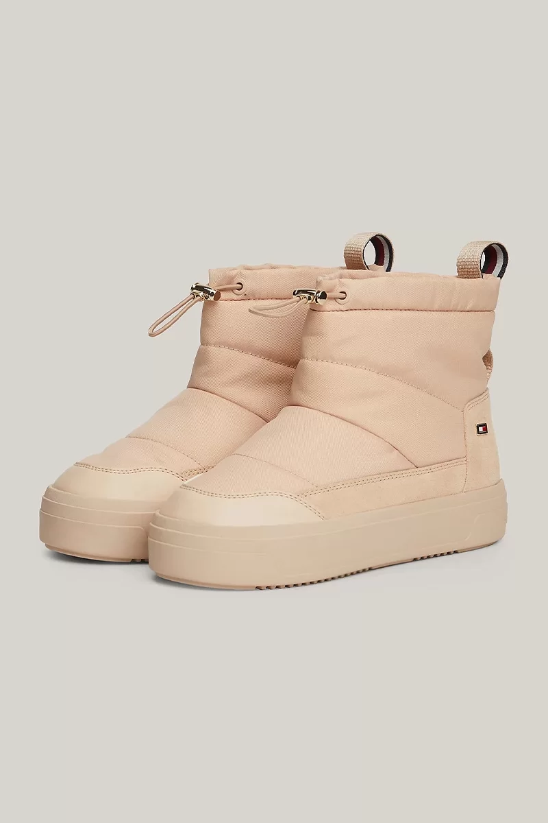 Tommy Hilfiger FLAG NYLON MINI SNOWBOOT Kadın Pembe Bot FW0FW08334TRY