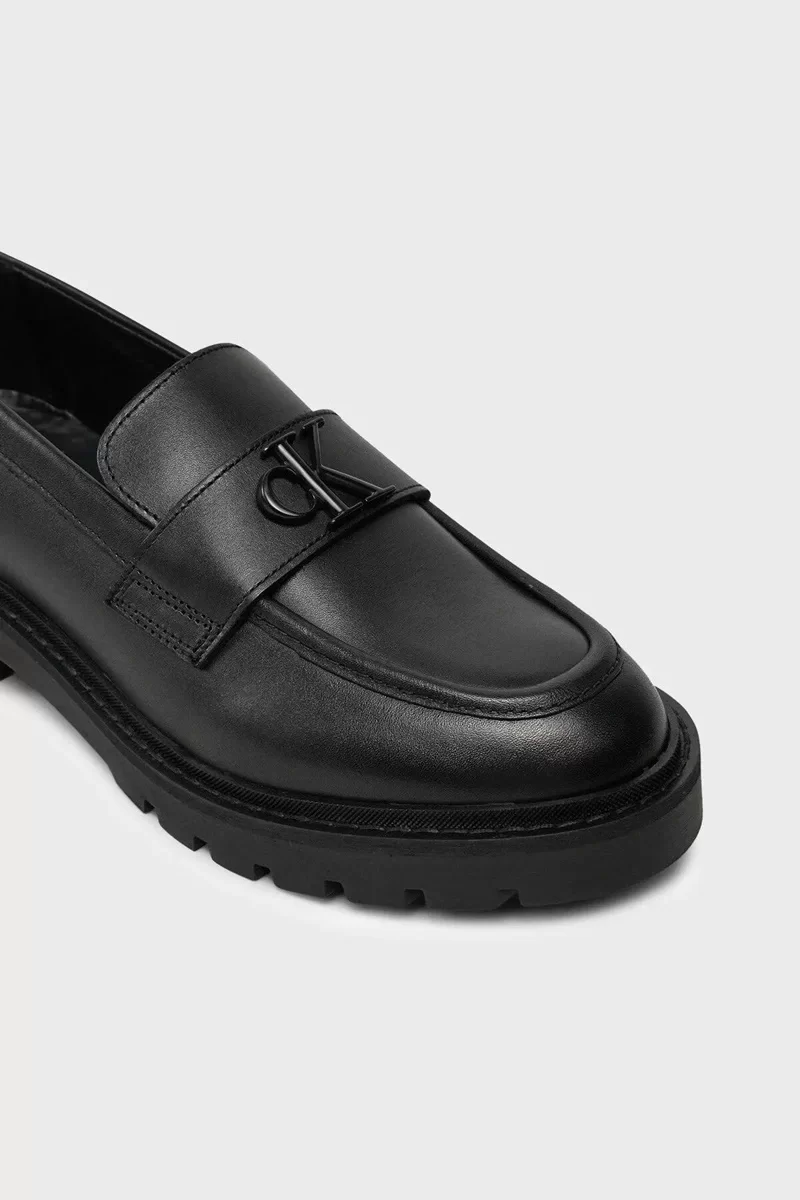 CK Jeans FLATFORM LOAFER HW MG LTH Kadın SİYAH Casual Ayakkabı YW0YW01682-0GJ