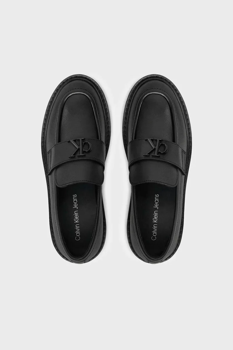CK Jeans FLATFORM LOAFER HW MG LTH Kadın SİYAH Casual Ayakkabı YW0YW01682-0GJ