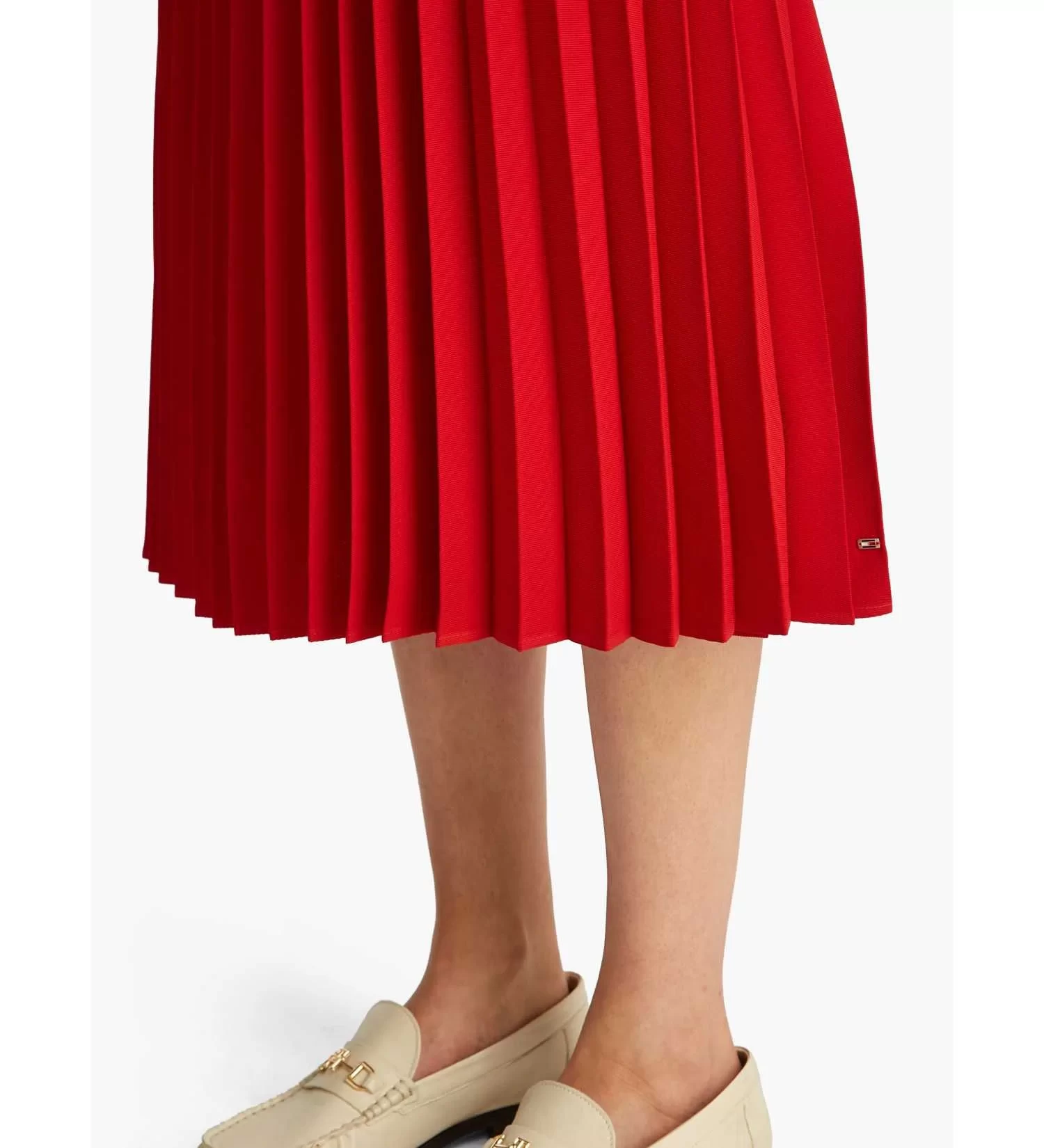 Tommy Hilfiger FLUID PLEATED PULL ON MIDI SKIRT Kadın  Etek WW0WW43886XLD