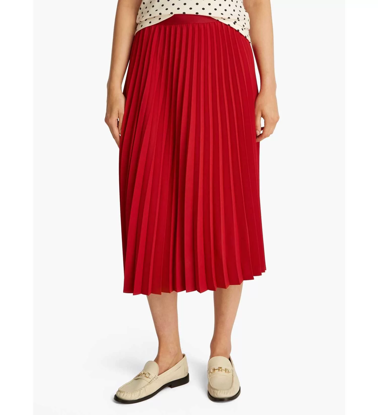 Tommy Hilfiger FLUID PLEATED PULL ON MIDI SKIRT Kadın  Etek WW0WW43886XLD