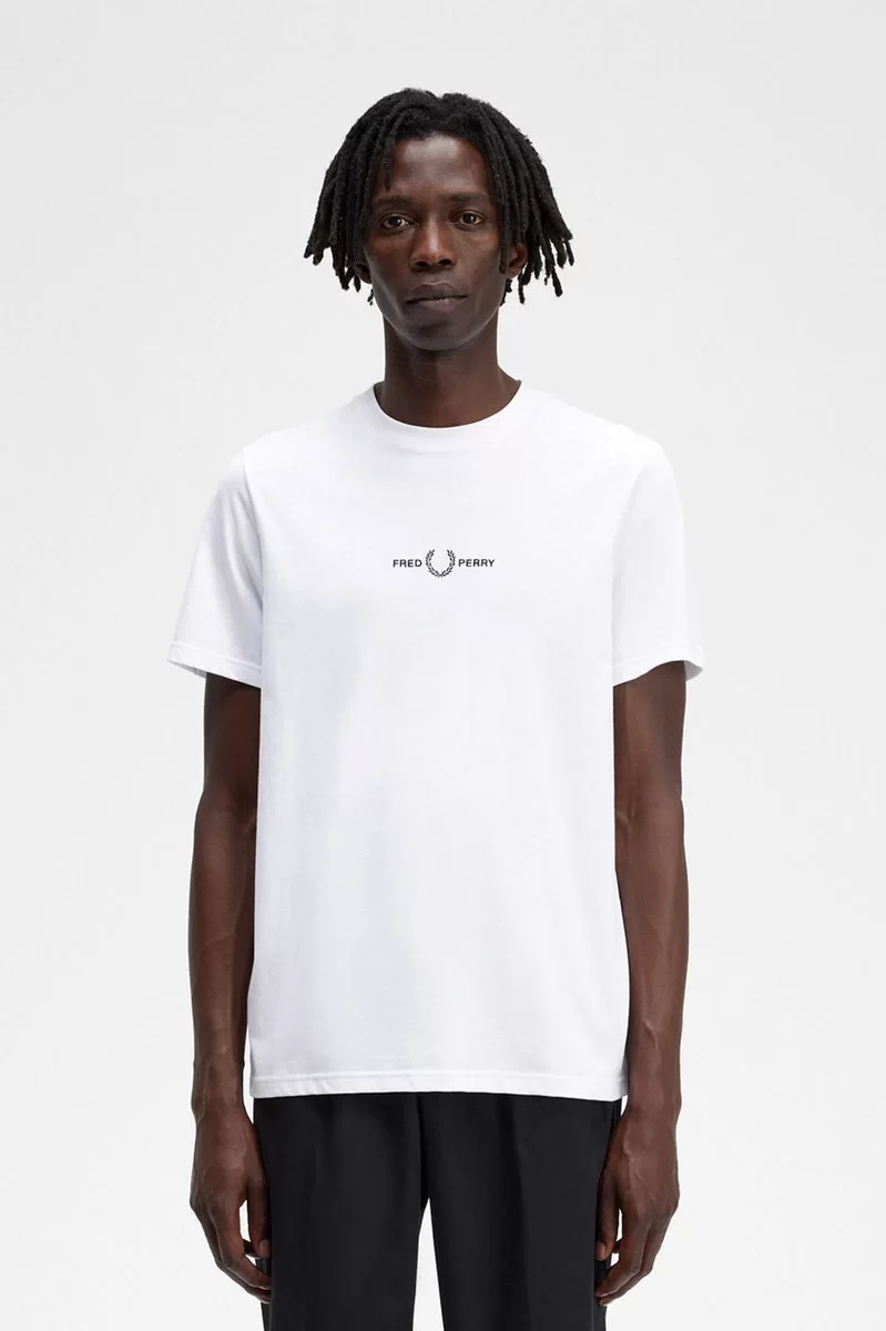 Fred Perry EMBROIDERED T-SHIRT Erkek  T-shirt M4580-100