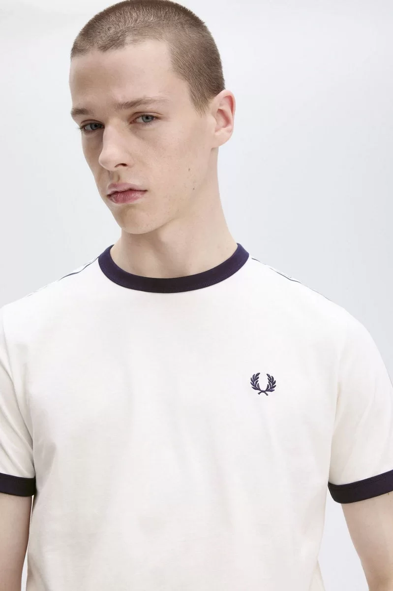 Fred Perry TAPED RINGER T-SHIRT Erkek  T-shirt M4620-129