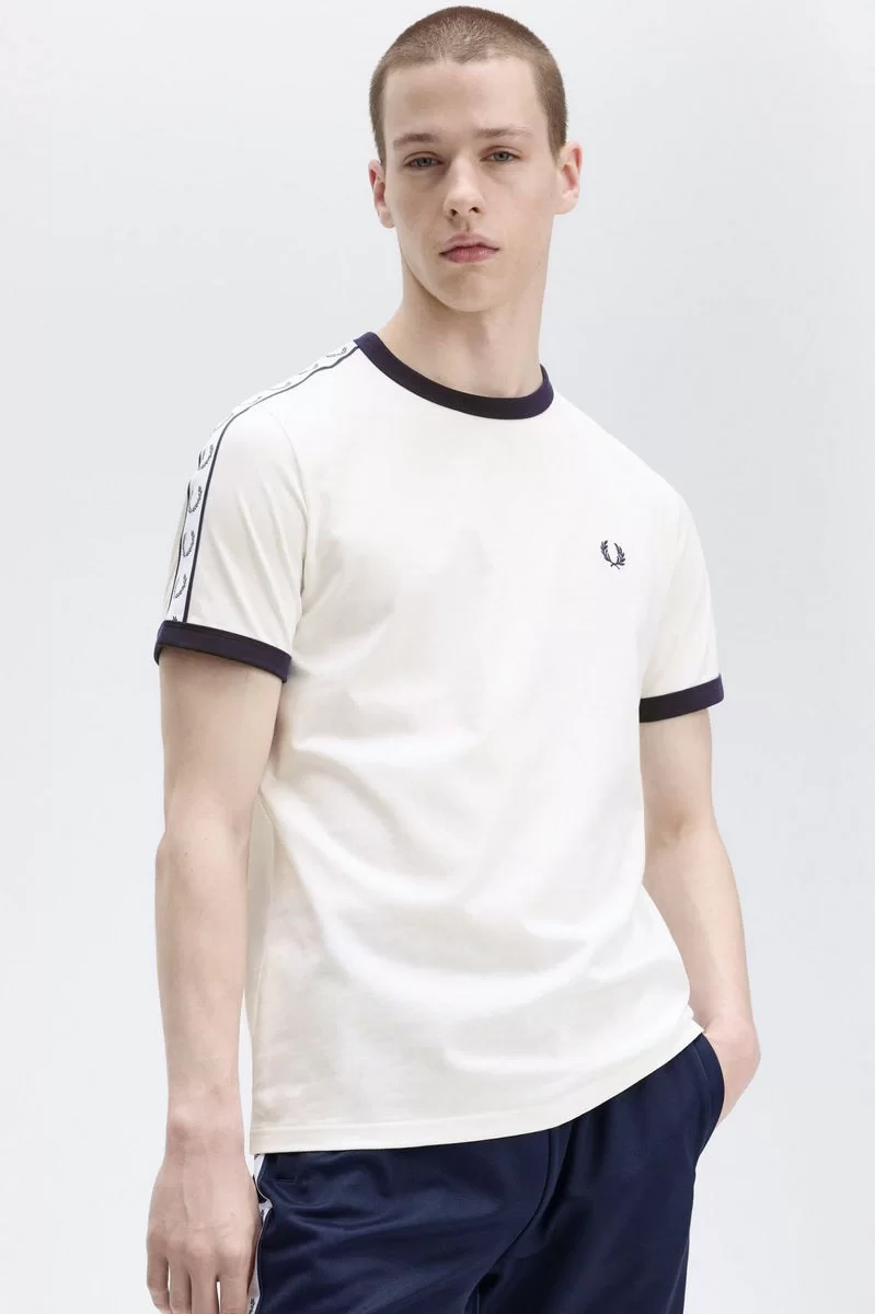 Fred Perry TAPED RINGER T-SHIRT Erkek  T-shirt M4620-129