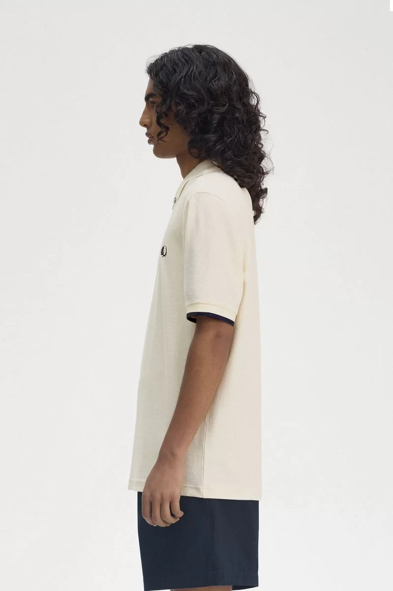 Fred Perry CREPE PIQUE ZIP NECK SHIRT Erkek  T-shirt M9886-560