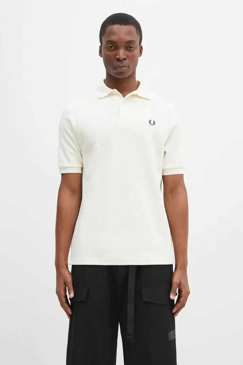 Fred Perry TEXTURED PIQUE POLO SHIRT Erkek  T-shirt M9885-560