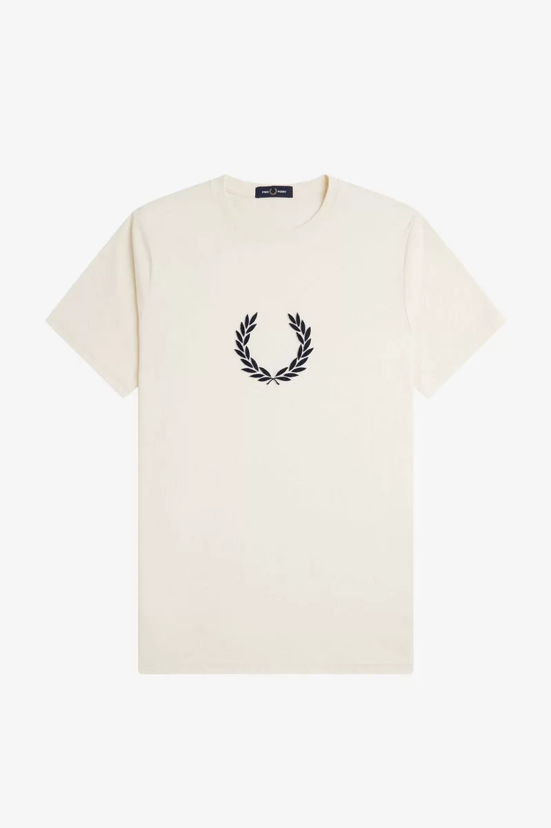 Fred Perry TEXTURED LAUREL WREATH T-SHIRT Erkek  T-shirt M8587-560