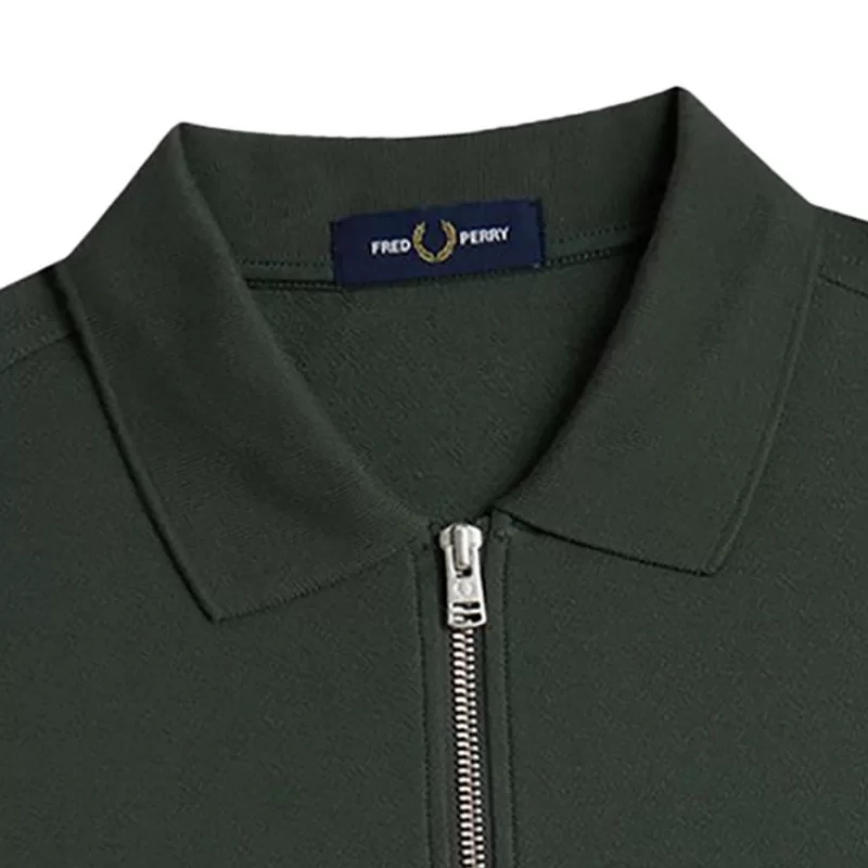 Fred Perry CREPE PIQUE ZIP NECK SHIRT Erkek  T-shirt M9886-X89
