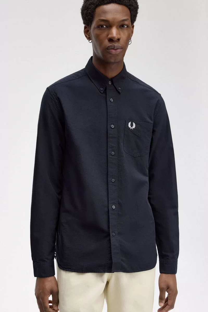 Fred Perry Erkek Lacivert Logolu Oxford Gömlek M5516-608