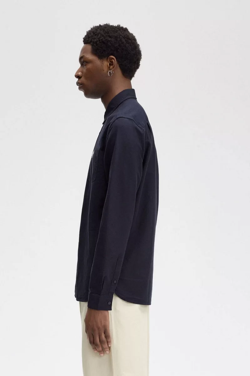 Fred Perry Erkek Lacivert Logolu Oxford Gömlek M5516-608