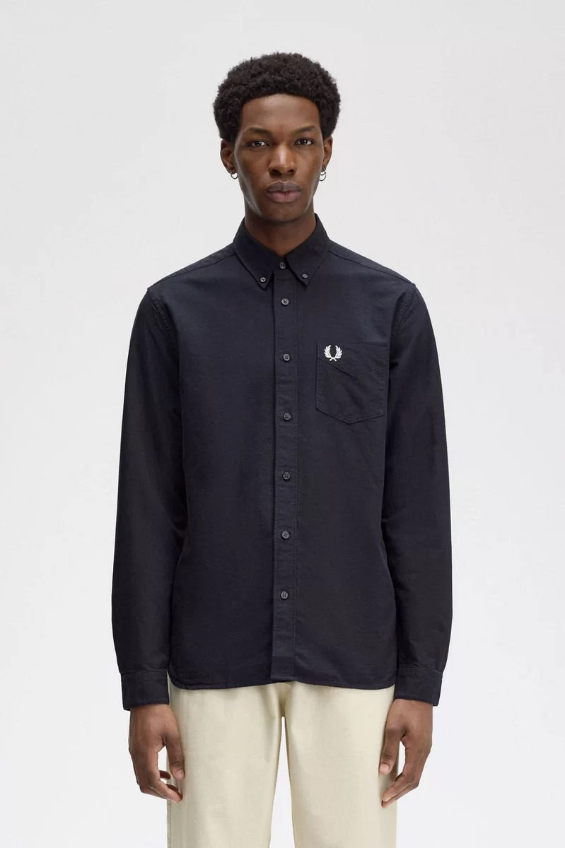 Fred Perry Erkek Lacivert Logolu Oxford Gömlek M5516-608