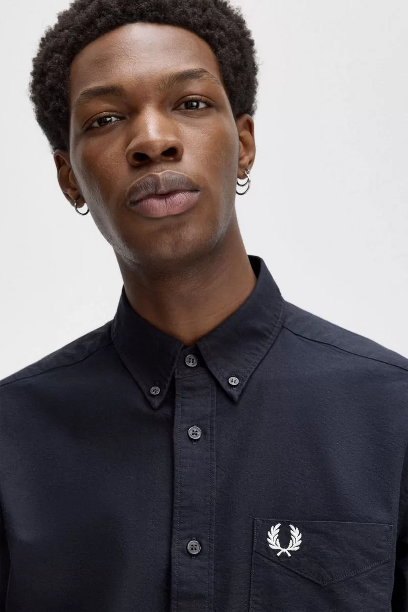 Fred Perry Erkek Lacivert Logolu Oxford Gömlek M5516-608