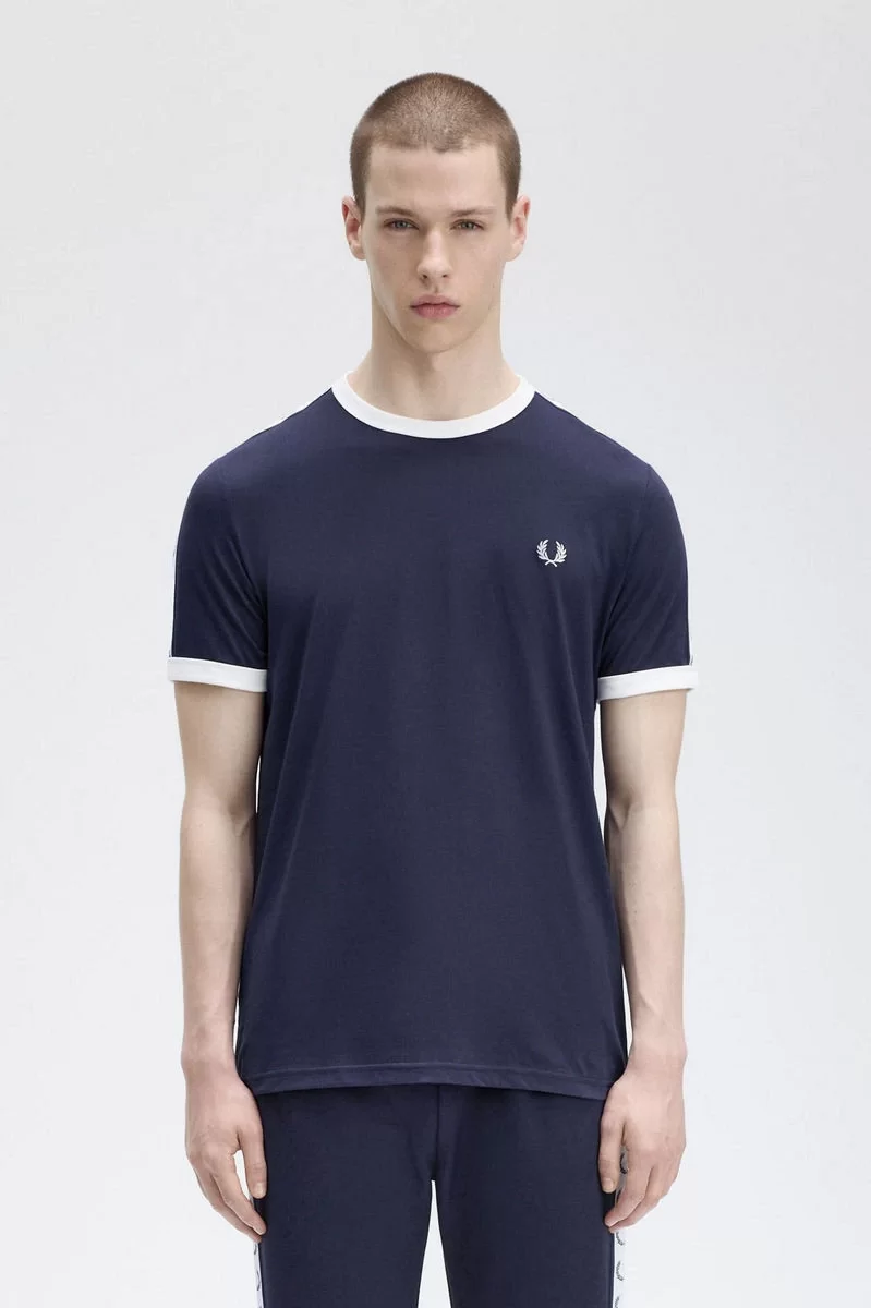 Fred Perry TAPED RINGER T-SHIRT Erkek  T-shirt M4620-266