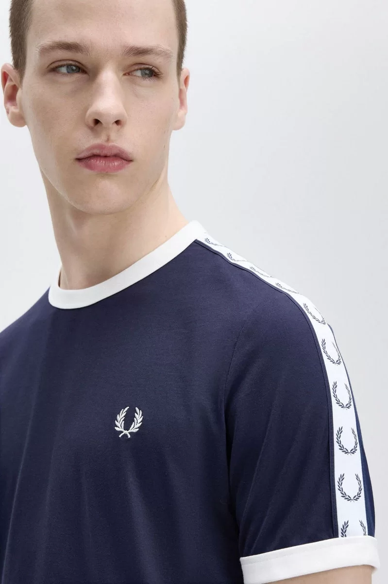 Fred Perry TAPED RINGER T-SHIRT Erkek  T-shirt M4620-266