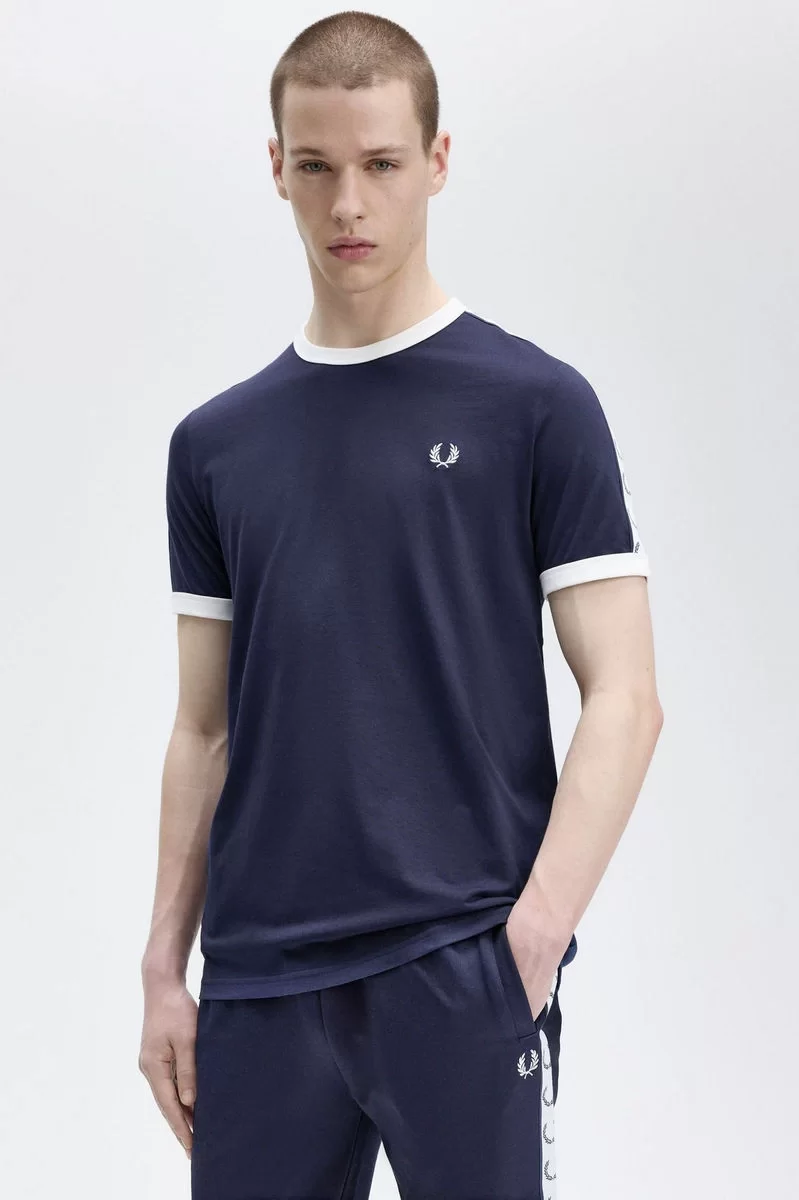 Fred Perry TAPED RINGER T-SHIRT Erkek  T-shirt M4620-266