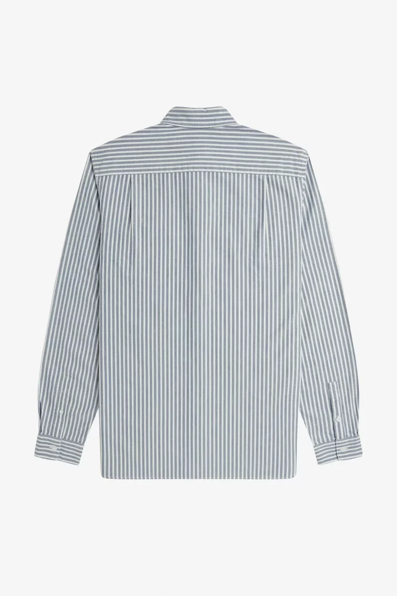 Fred Perry Erkek Mavi Çizgili Oxford Gömlek