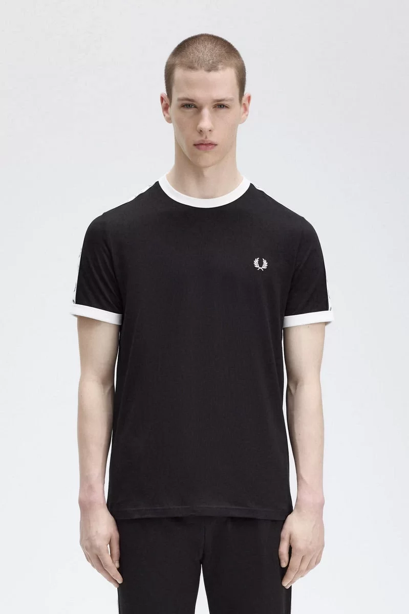 Fred Perry TAPED RINGER T-SHIRT Erkek  T-shirt M4620-102