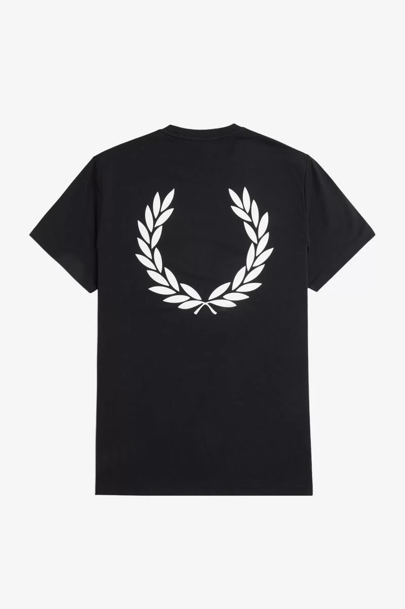 Fred Perry REAR POWDER LAUREL GRAPHIC TEE Erkek  T-shirt M7784-102