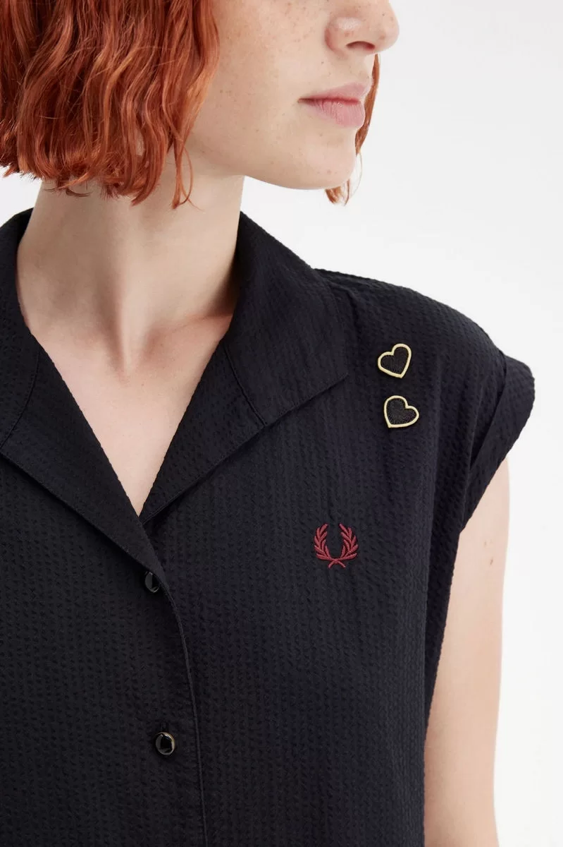 Fred Perry OPEN COLLAR SHIRT DRESS Kadın  Elbise SD9100-102