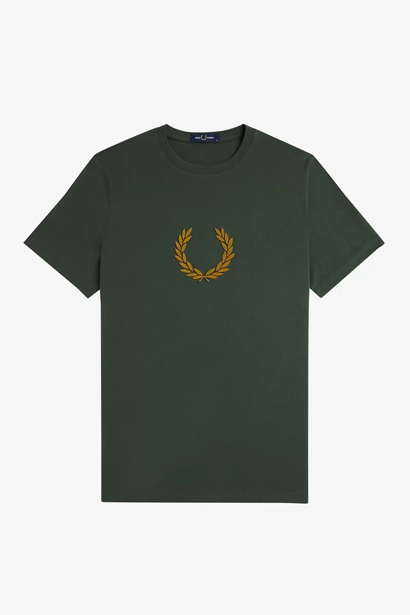 Fred Perry TEXTURED LAUREL WREATH T-SHIRT Erkek  T-shirt M8587-X89