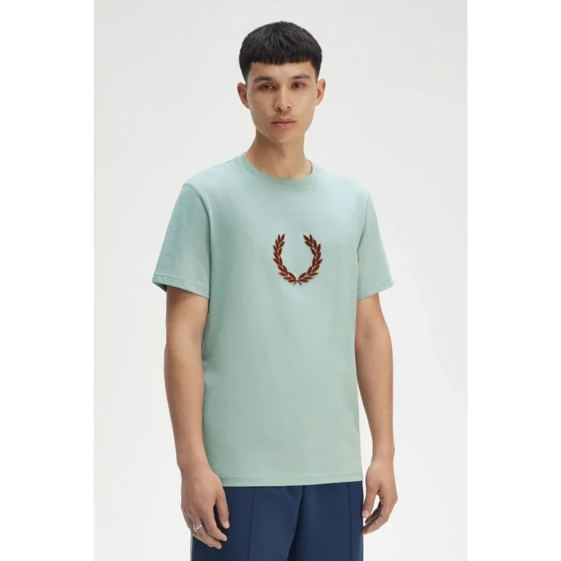 Fred Perry TEXTURED LAUREL WREATH T-SHIRT Erkek  T-shirt M8587-959
