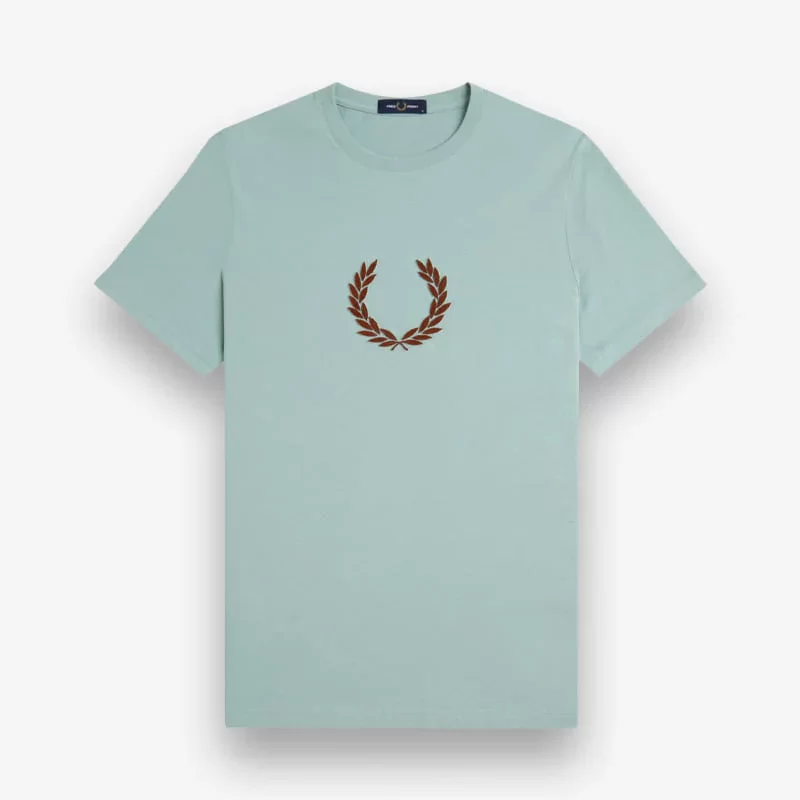 Fred Perry TEXTURED LAUREL WREATH T-SHIRT Erkek  T-shirt M8587-959