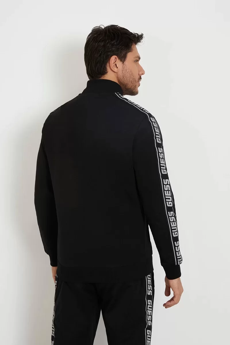 Guess FULL ZIP NEW ARLO SW Erkek Siyah Eşofman Üstü Z2YQ12K6ZS1-JBLK