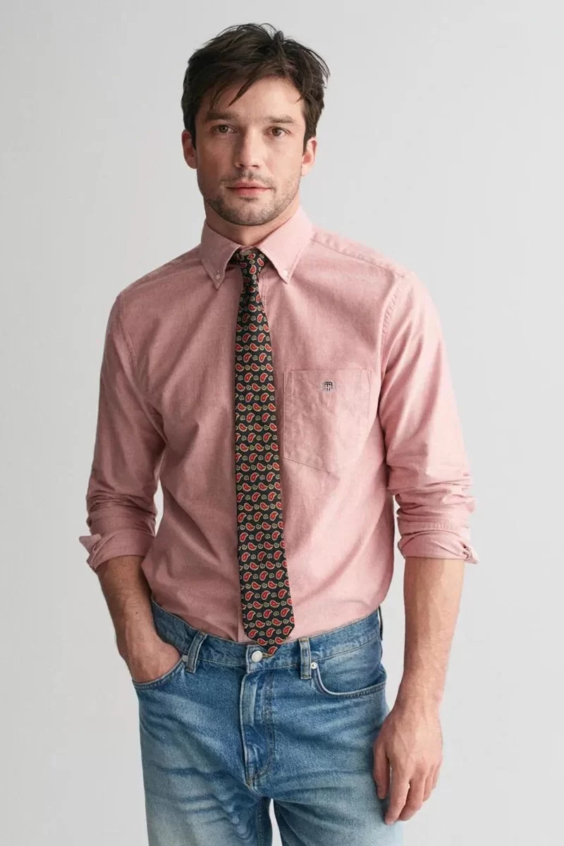Gant Erkek Pembe  Regular Fit Düğmeli Yaka Oxford Gömlek