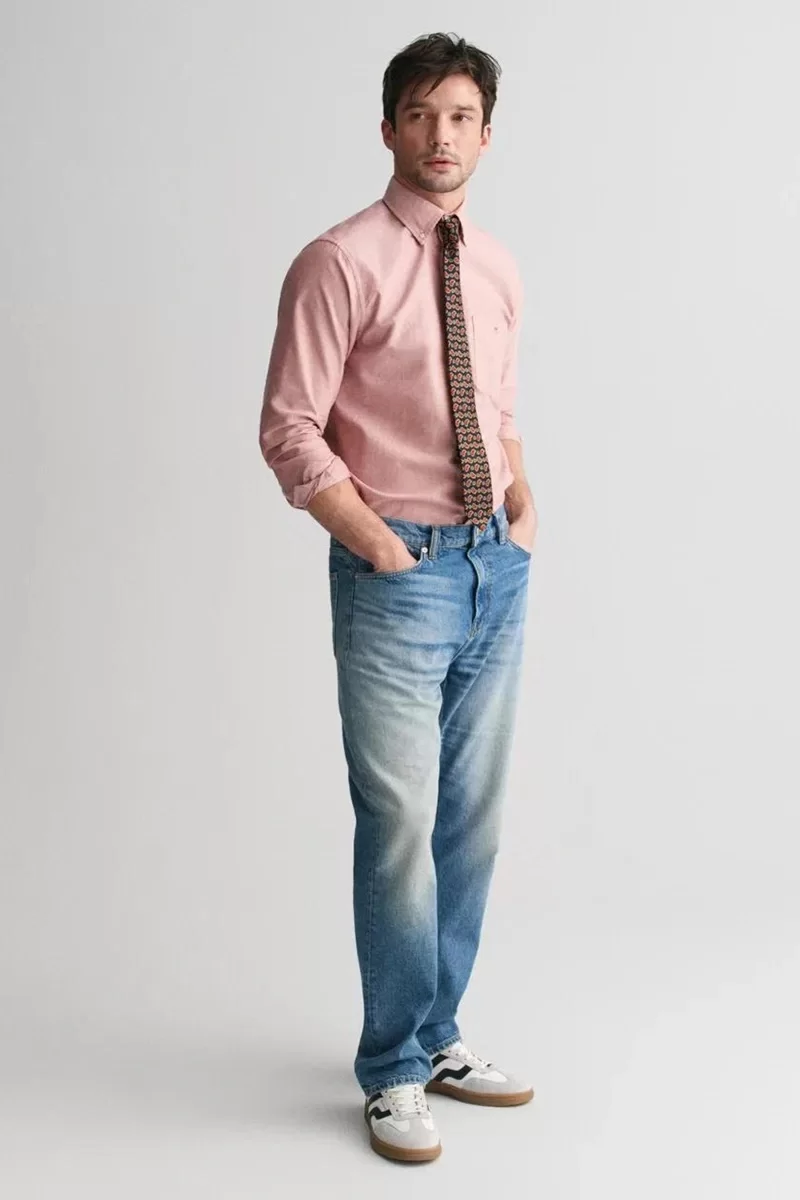 Gant Erkek Pembe  Regular Fit Düğmeli Yaka Oxford Gömlek