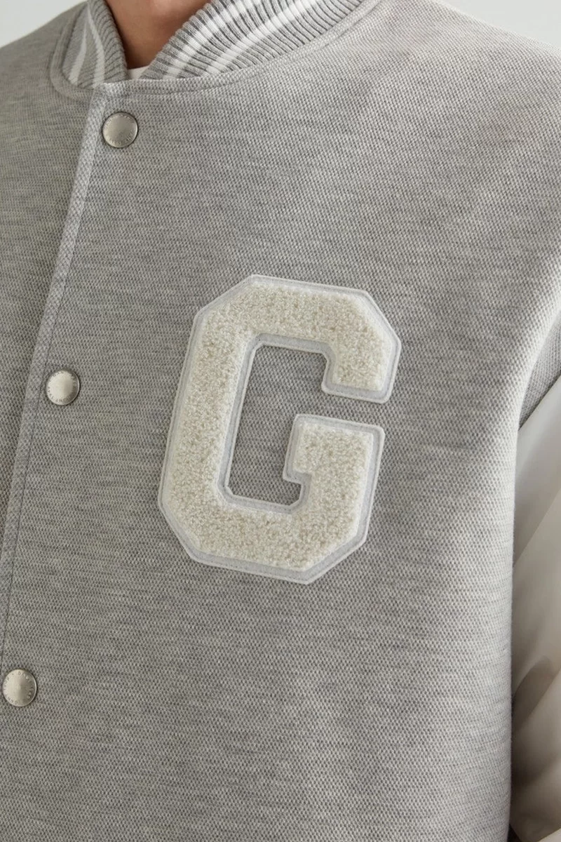 Gant G EMBRODERRYCOLLEGE SWEATSHIRT Erkek Gri Ceket 2524344T.93