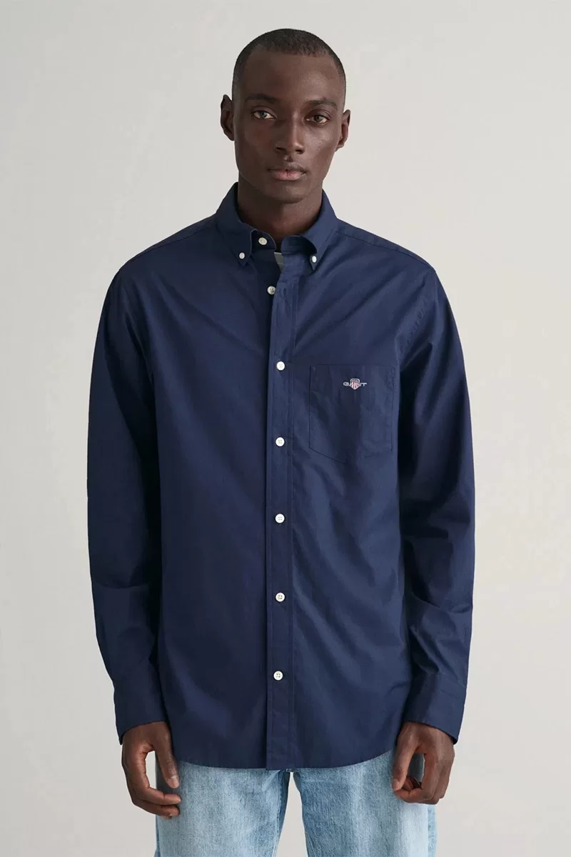 Gant Erkek Lacivert Regular Fit Gömlek