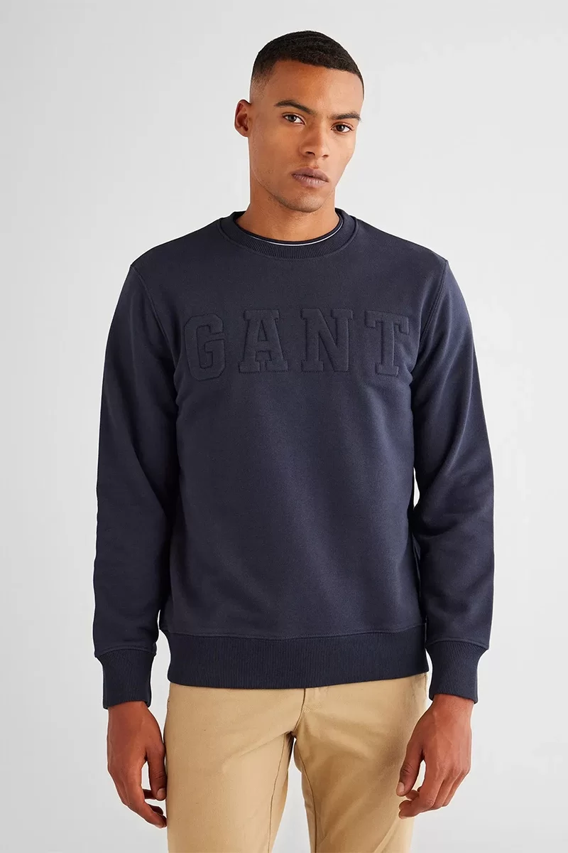 Gant Erkek Lacivert Regular Fit Sweatshirt