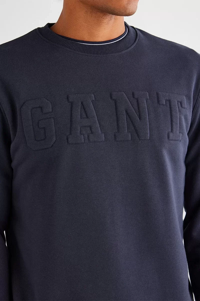 Gant Erkek Lacivert Regular Fit Sweatshirt