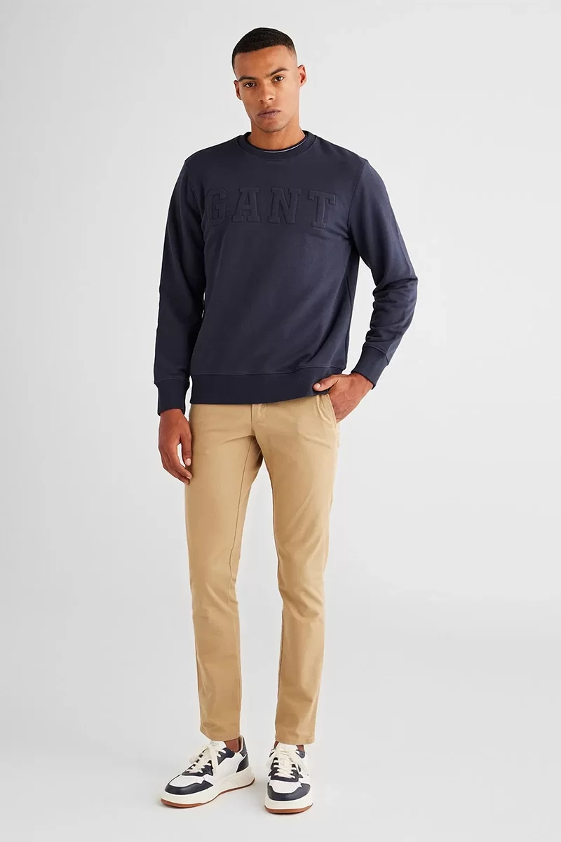 Gant Erkek Lacivert Regular Fit Sweatshirt