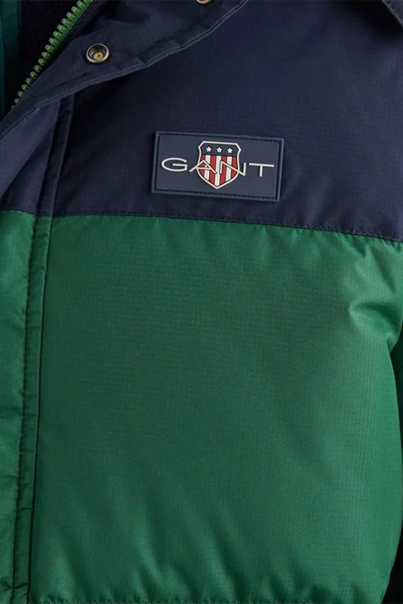 Gant RUBBER-LOGO PADDED DOWN JACKET Erkek Yeşil Mont 7124313T.433