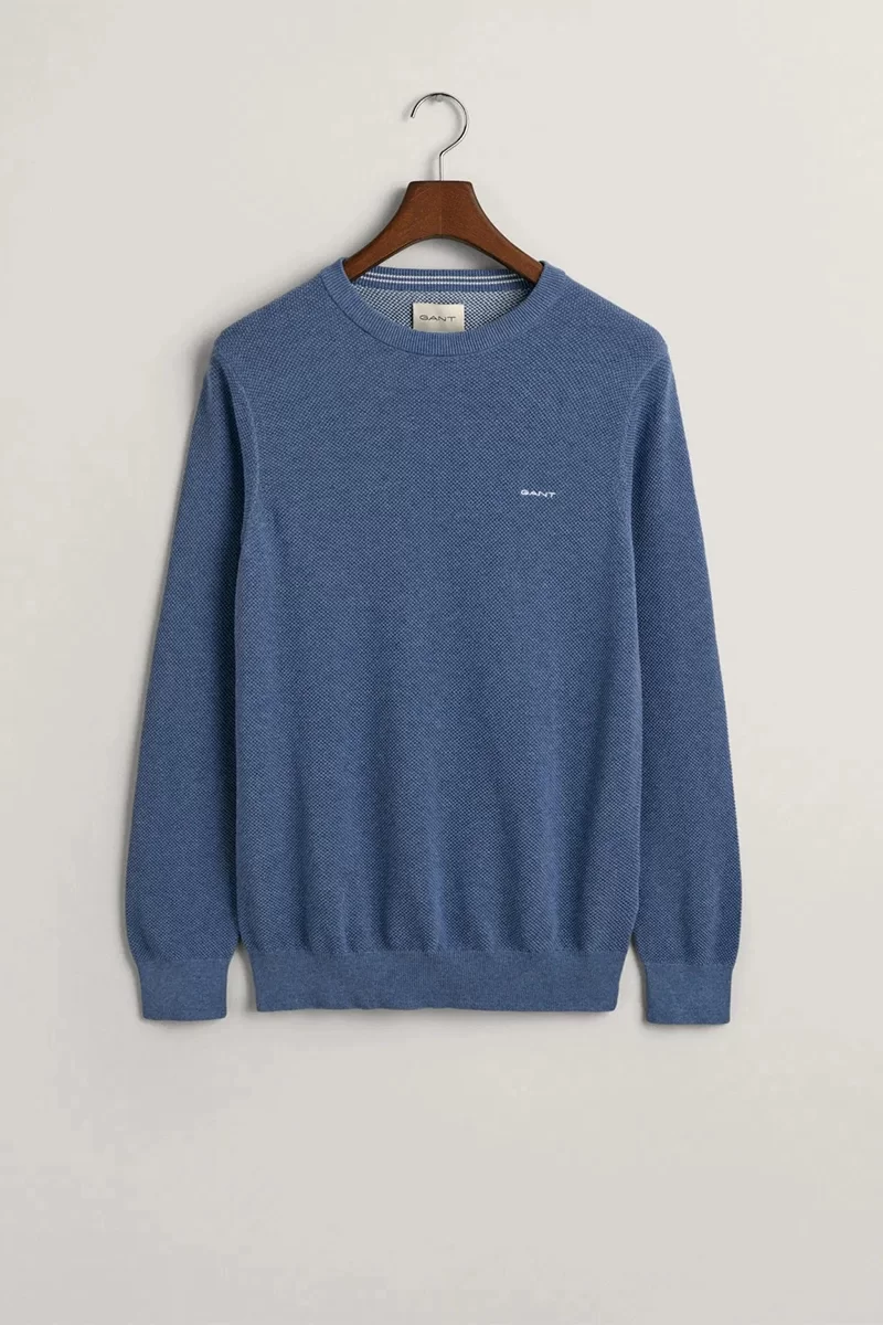 Gant Erkek Mavi Regular Fit Kazak