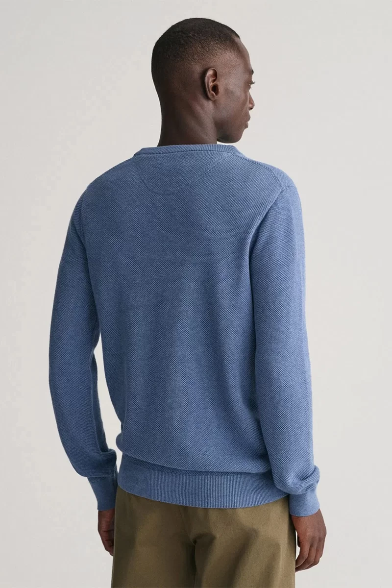 Gant Erkek Mavi Regular Fit Kazak