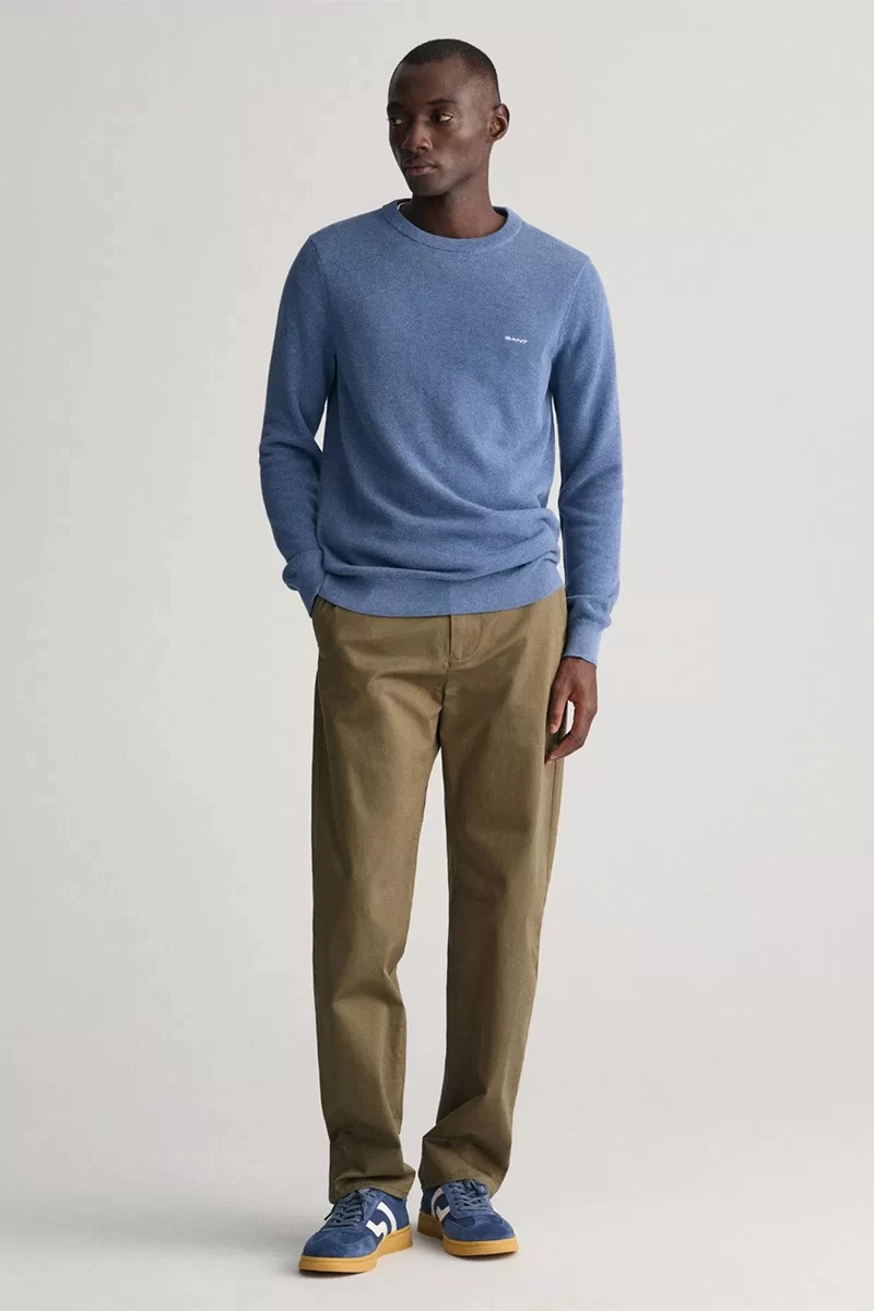 Gant Erkek Mavi Regular Fit Kazak