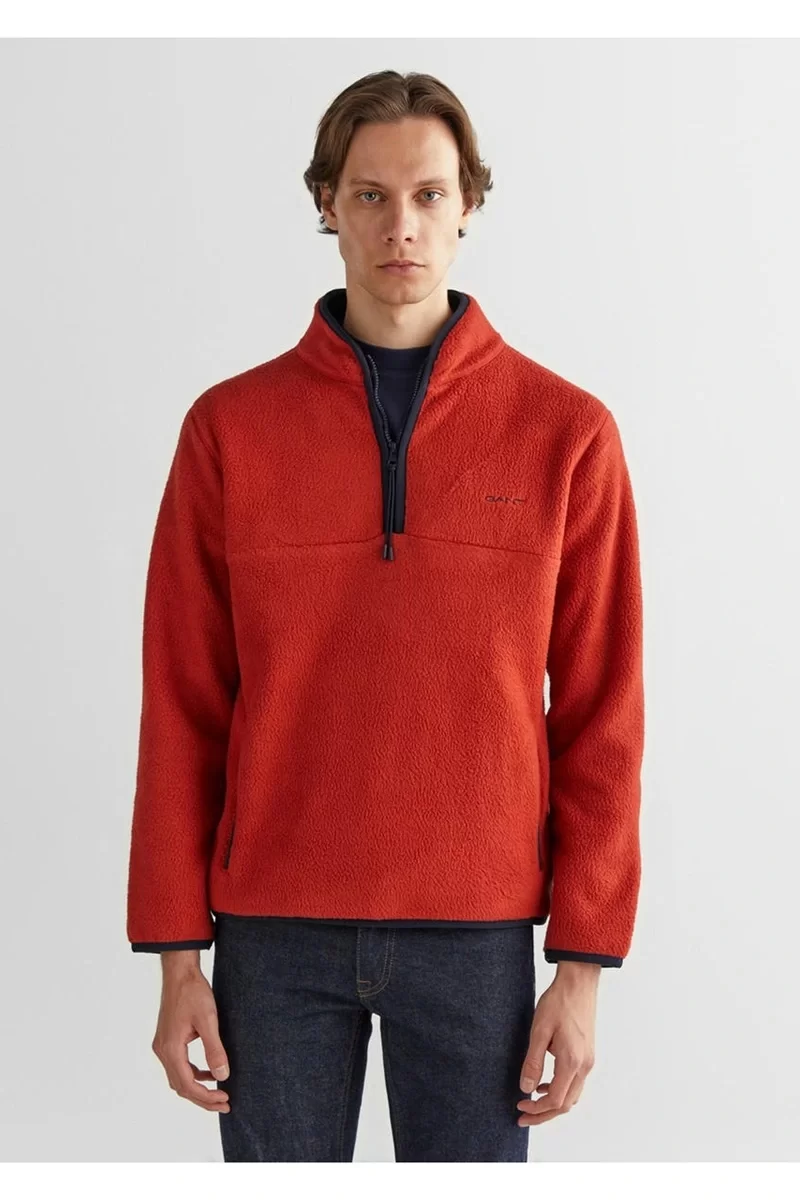Gant Erkek Regular Fit Yarım  Fermuarlı Sweatshirt