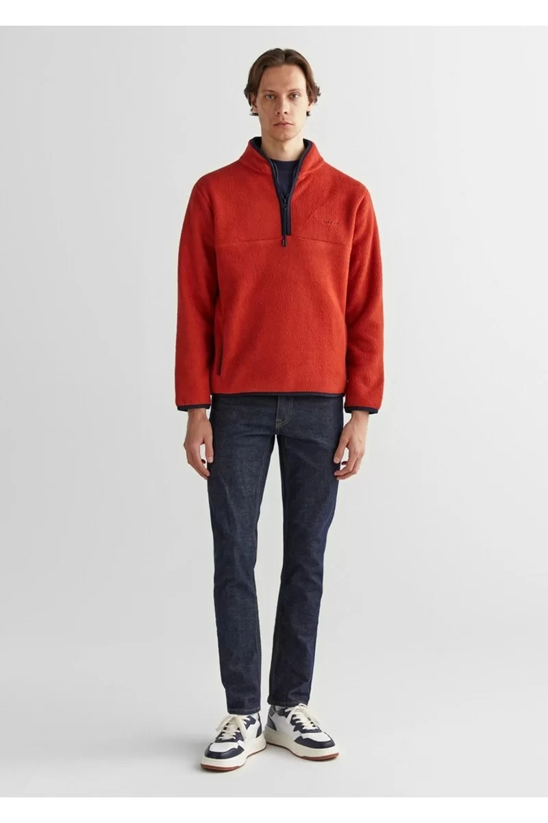 Gant Erkek Regular Fit Yarım  Fermuarlı Sweatshirt