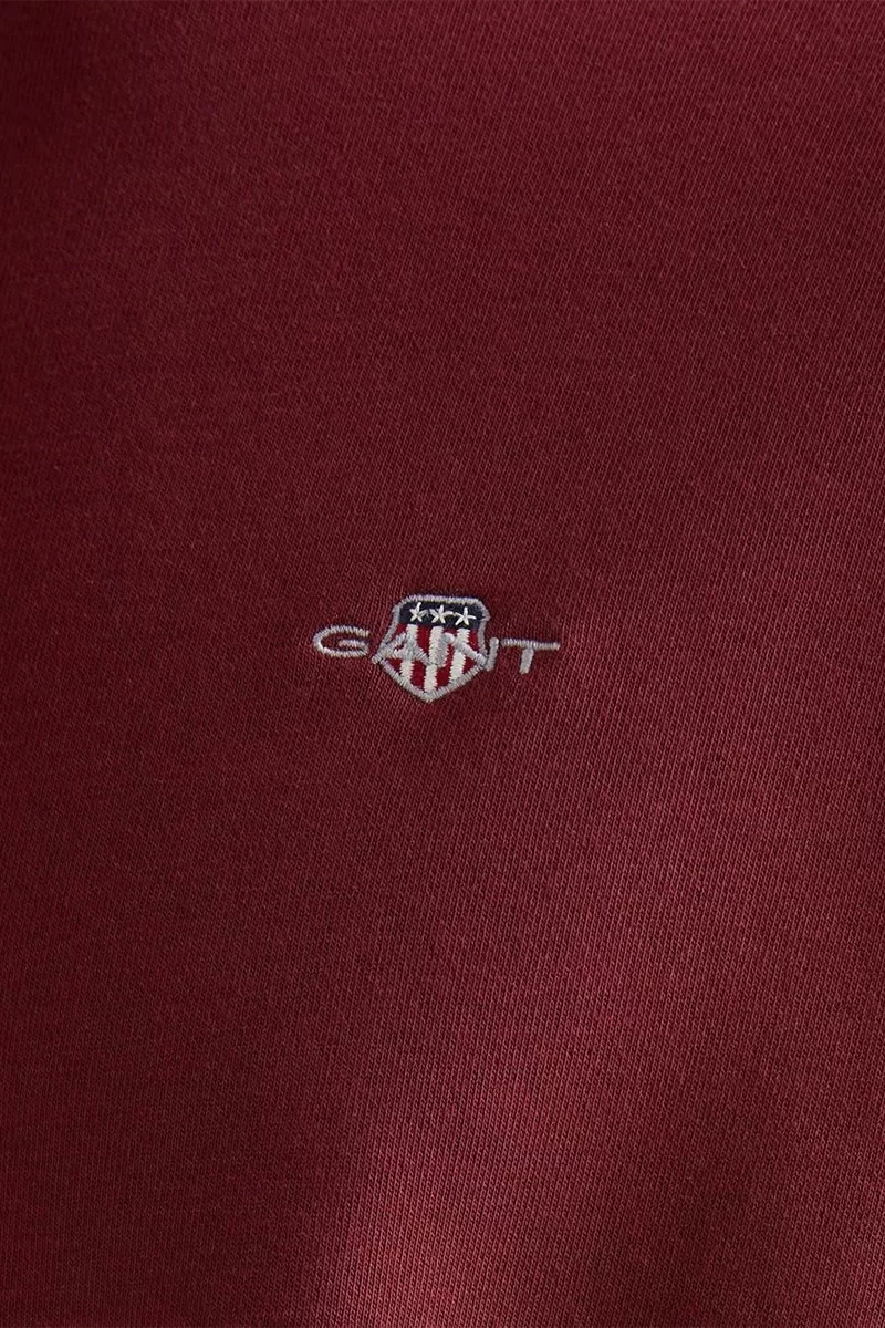 Gant Erkek Bordo Regular Fit Bisiklet Yaka Sweatshirt