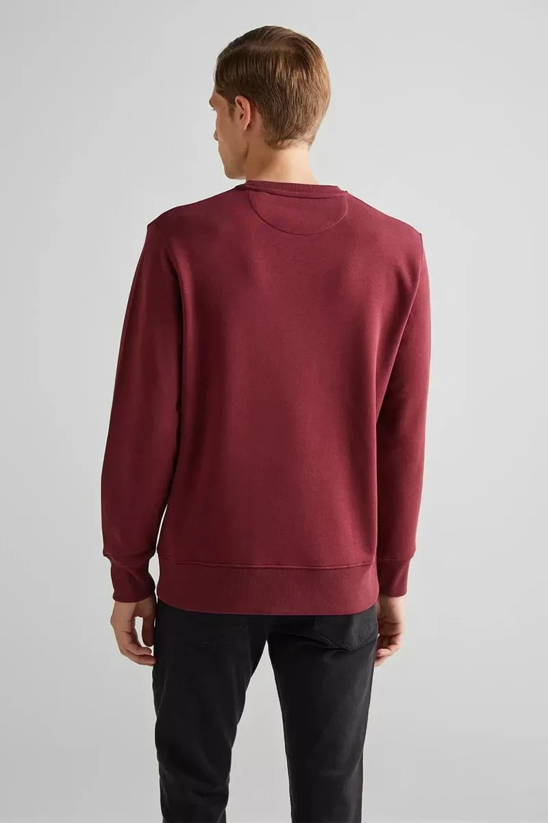 Gant Erkek Bordo Regular Fit Bisiklet Yaka Sweatshirt