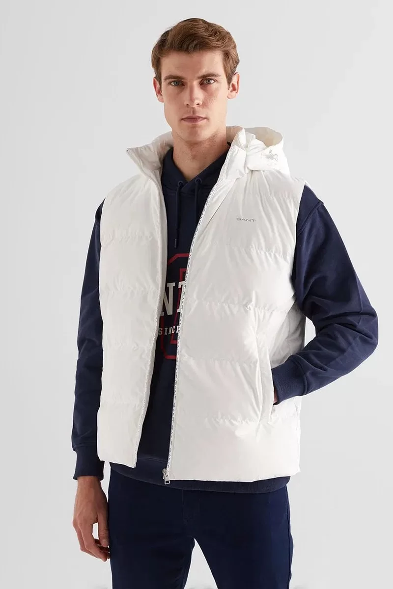 Gant PADDED WAISTCOAT Erkek Beyaz Yelek 7124109T.113