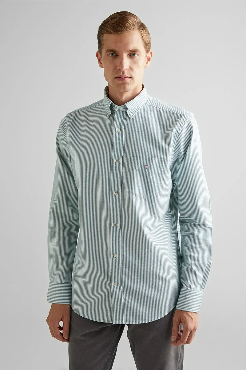 Gant Erkek Yeşil Regular Fit Gömlek