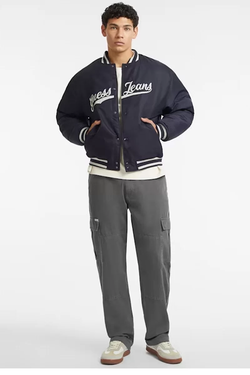 Guess jeans Gj Bomber Wıth Patch Erkek Lacivert Ceket M4BL24WG932-A71W